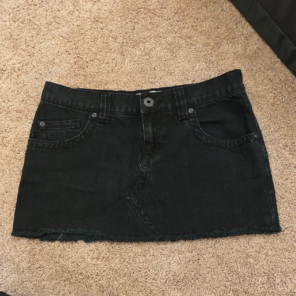 Roxy Black Denim Mini Skirt